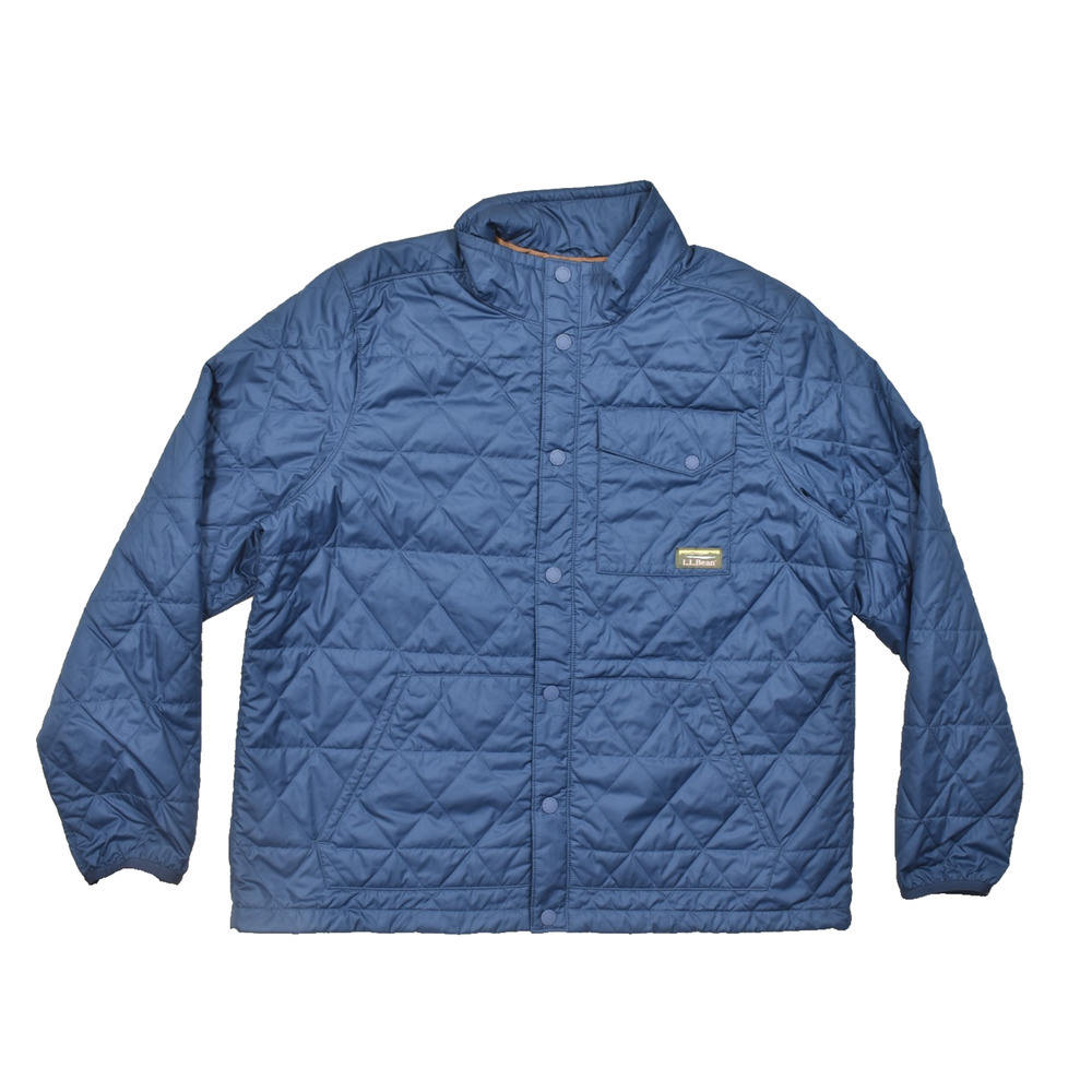 L.L. Bean Navy Quilted Bomber Jacket